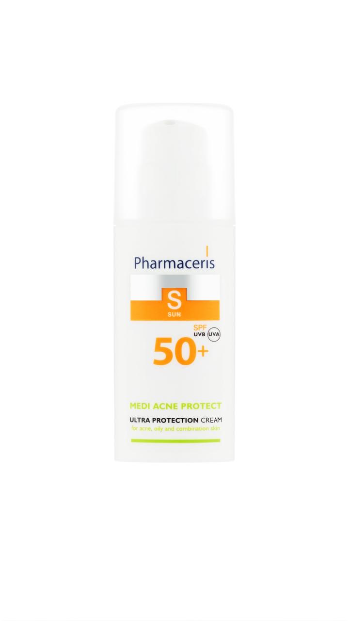 PHARMACERIS S ACNE OILY AND COMBINATION SKIN SPF50+ واقي حماية من الشمس للبشرة الدهنية المعرضة للحبوب والمختلطة